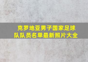 克罗地亚男子国家足球队队员名单最新照片大全