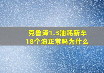 克鲁泽1.3油耗新车18个油正常吗为什么