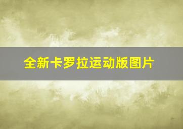 全新卡罗拉运动版图片