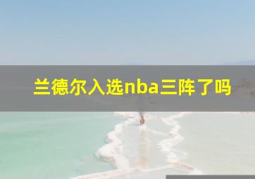 兰德尔入选nba三阵了吗