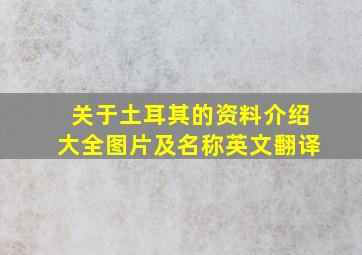 关于土耳其的资料介绍大全图片及名称英文翻译