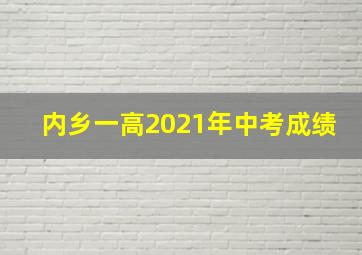 内乡一高2021年中考成绩