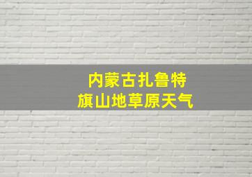 内蒙古扎鲁特旗山地草原天气