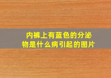 内裤上有蓝色的分泌物是什么病引起的图片