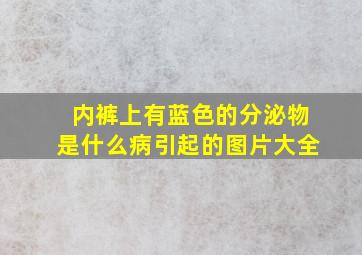 内裤上有蓝色的分泌物是什么病引起的图片大全