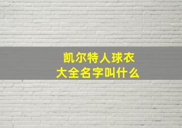 凯尔特人球衣大全名字叫什么