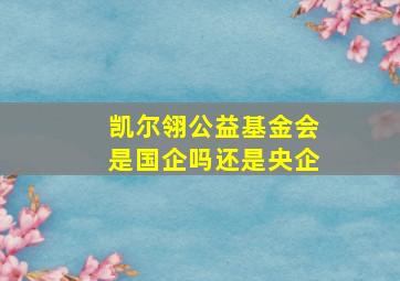 凯尔翎公益基金会是国企吗还是央企