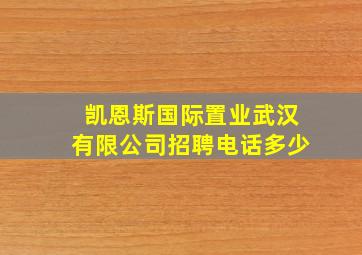 凯恩斯国际置业武汉有限公司招聘电话多少