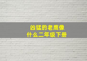 凶猛的老鹰像什么二年级下册