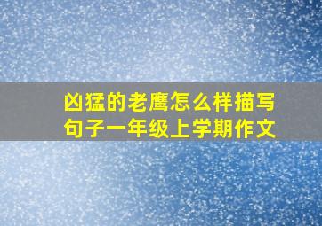 凶猛的老鹰怎么样描写句子一年级上学期作文