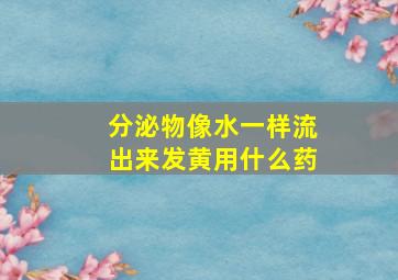 分泌物像水一样流出来发黄用什么药