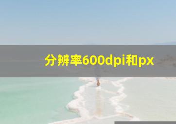 分辨率600dpi和px