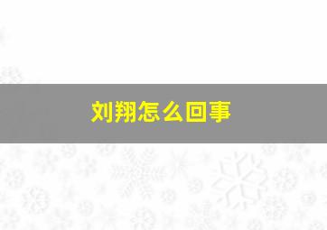 刘翔怎么回事