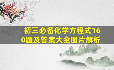 初三必备化学方程式160题及答案大全图片解析