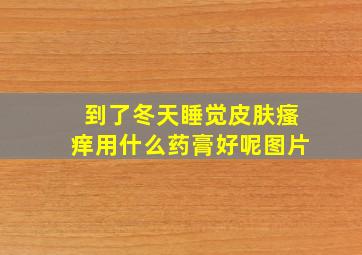 到了冬天睡觉皮肤瘙痒用什么药膏好呢图片