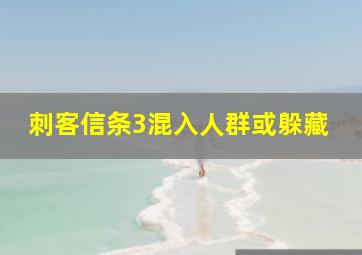 刺客信条3混入人群或躲藏