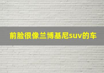 前脸很像兰博基尼suv的车