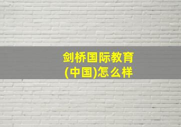 剑桥国际教育(中国)怎么样