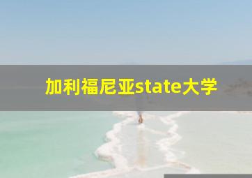 加利福尼亚state大学