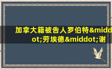 加拿大籍被告人罗伯特·劳埃德·谢伦伯格