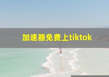 加速器免费上tiktok