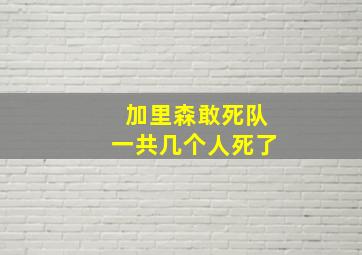 加里森敢死队一共几个人死了