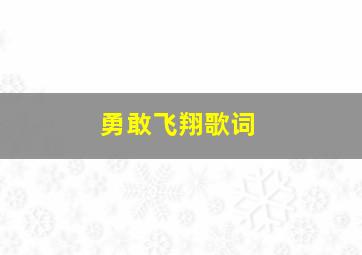 勇敢飞翔歌词