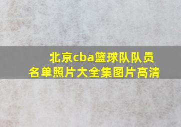 北京cba篮球队队员名单照片大全集图片高清