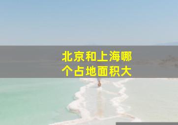 北京和上海哪个占地面积大