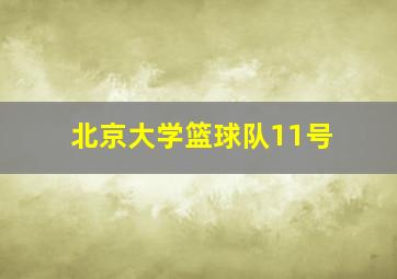 北京大学篮球队11号