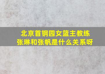 北京首钢园女篮主教练张琳和张帆是什么关系呀