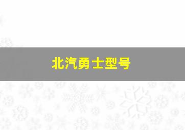 北汽勇士型号