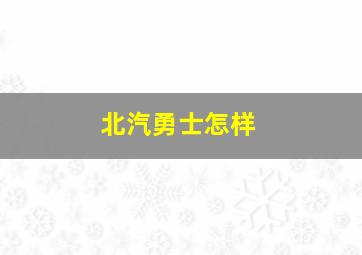 北汽勇士怎样