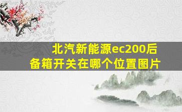 北汽新能源ec200后备箱开关在哪个位置图片