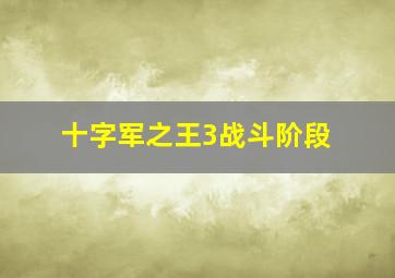 十字军之王3战斗阶段