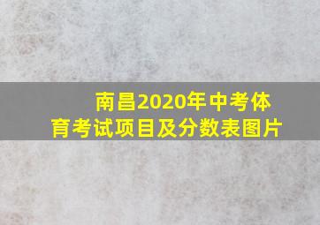 南昌2020年中考体育考试项目及分数表图片