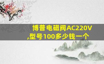 博普电磁阀AC220V,型号100多少钱一个