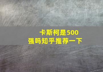 卡斯柯是500强吗知乎推荐一下