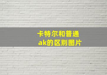 卡特尔和普通ak的区别图片