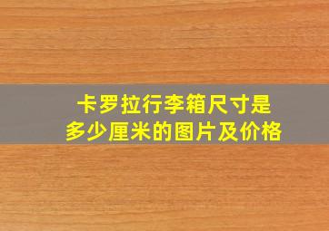 卡罗拉行李箱尺寸是多少厘米的图片及价格