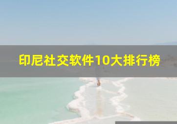 印尼社交软件10大排行榜