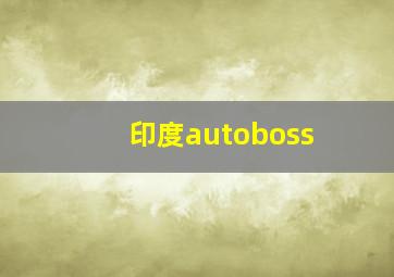 印度autoboss