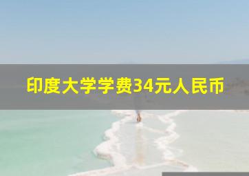 印度大学学费34元人民币