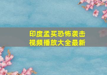 印度孟买恐怖袭击视频播放大全最新