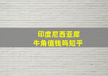 印度尼西亚犀牛角值钱吗知乎