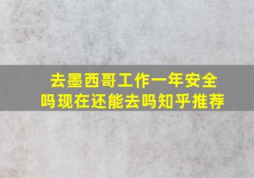 去墨西哥工作一年安全吗现在还能去吗知乎推荐