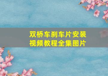 双桥车刹车片安装视频教程全集图片