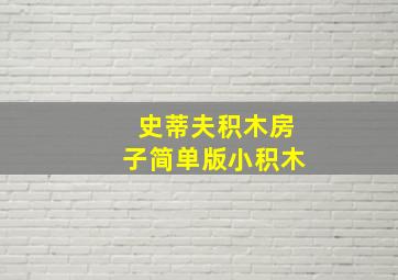 史蒂夫积木房子简单版小积木