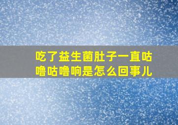 吃了益生菌肚子一直咕噜咕噜响是怎么回事儿