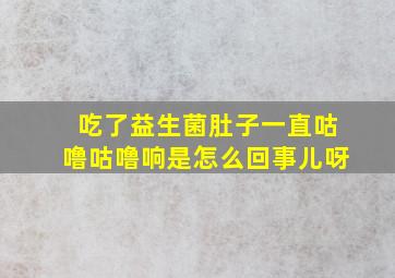 吃了益生菌肚子一直咕噜咕噜响是怎么回事儿呀